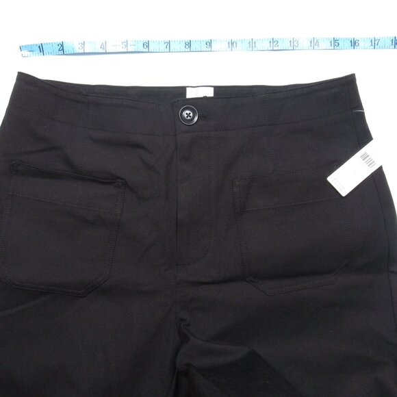 Anthropologie Maeve Bombshell Cuff Capri Pants Black 32 - Picture 5 of 11